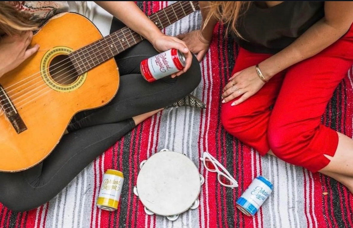 Picnic with guitar and Portland Sangria